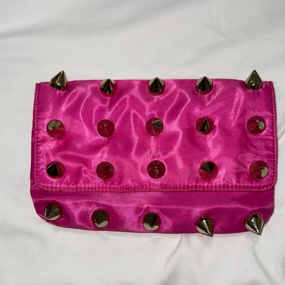 Pink Studded Clutch